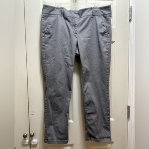 LOFT Marisa Fit Grey Chino Pants Size 14